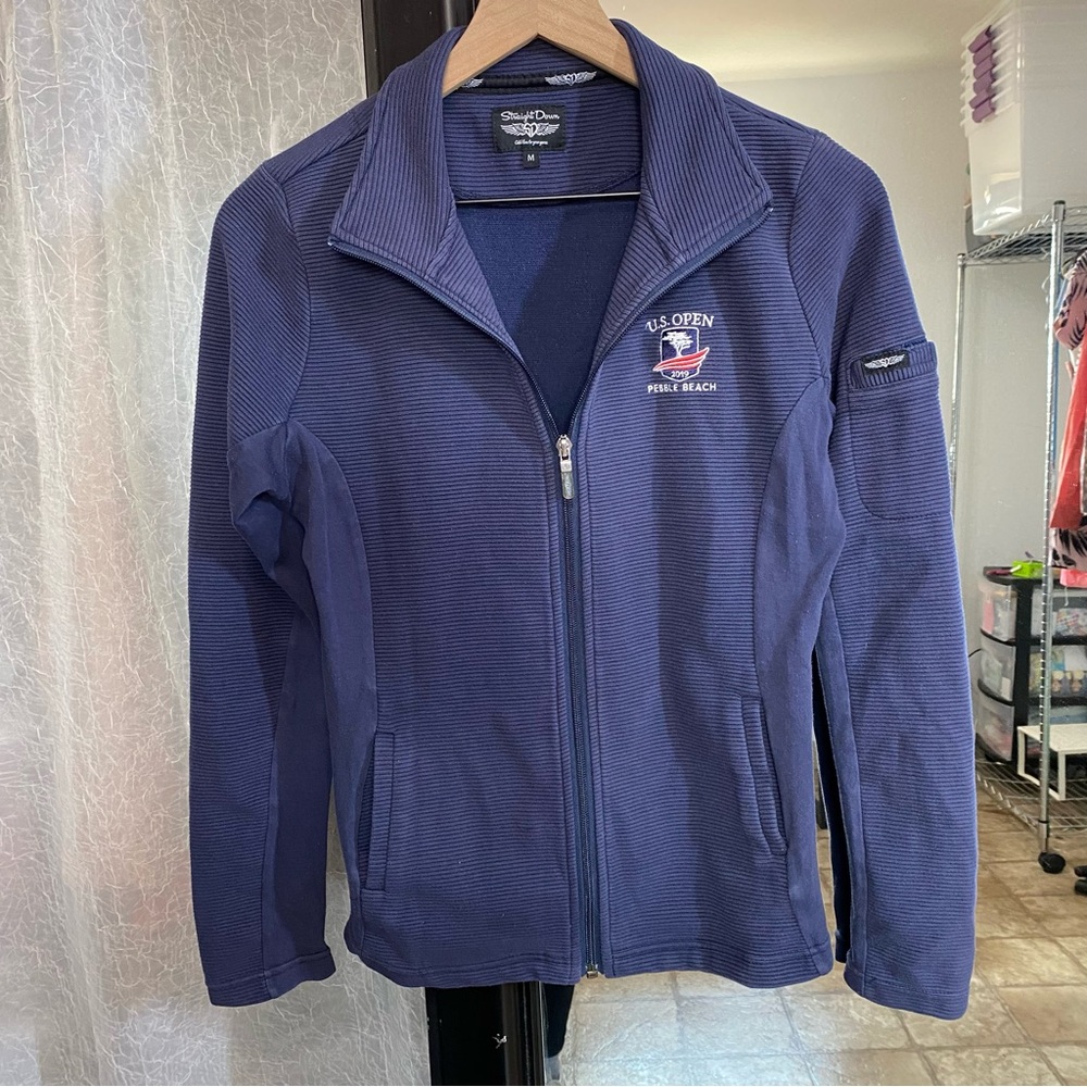 Straight Down Women’s M U.S. Open 2019 Pebble Beach Golf Full Zip Sweater